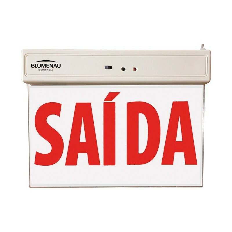 Placa de Saida LED 1 Face - Vermelha 100-240V - (40120040) - BLUMENAU