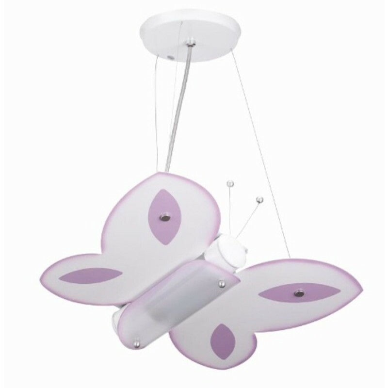PENDENTE INFANTIL VIDRO BORBOLETA LILAS // 553/1-LI-THEMA