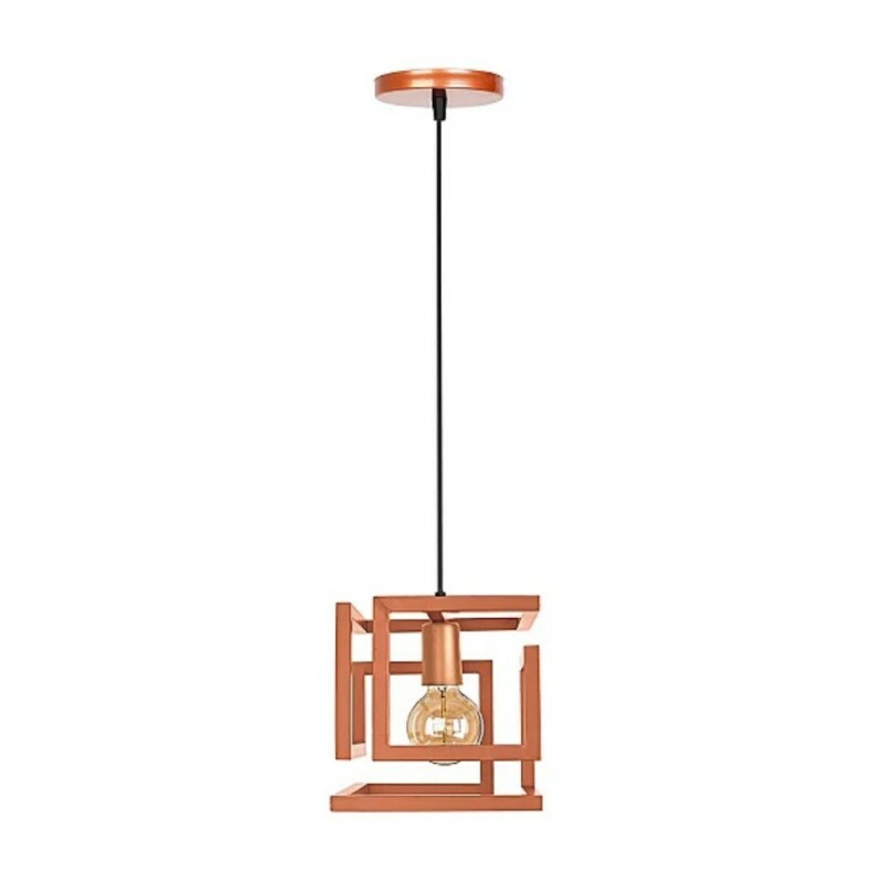 Pendente Luminaria Quadrado Infinity Simples Cobre