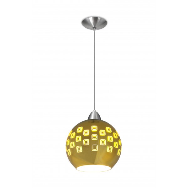 PENDENTE 3D DOURADO ATLANTA 1 LAMP // PD-1097/1-DR-KINLIGHT