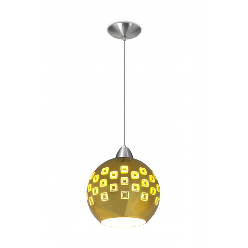 PENDENTE 3D DOURADO ATLANTA 1 LAMP // PD-1097/1-DR-KINLIGHT