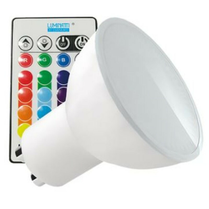 GU10 LED 3,5W RGB 127/220V - COM CONTROLE REMOTO - LUMINATTI